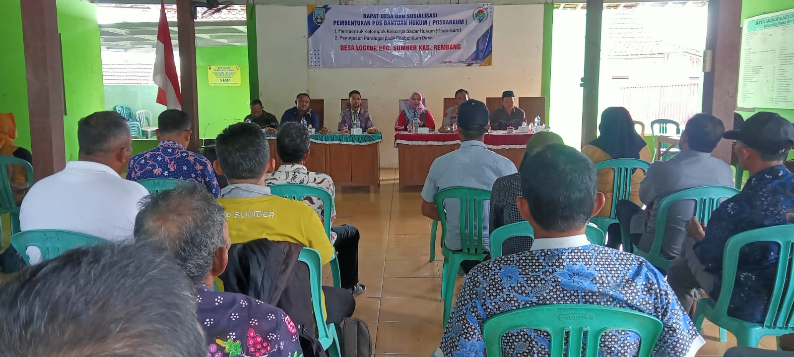 Sosialisasi dan Pembentukan Posbakum Desa Logede Kecamatan Sumber tanggal 19 September 2025