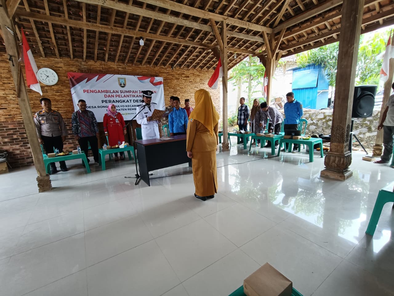 Pengambilan Sumpah dan Pelantikan Perangkat Desa Ronggomulyo